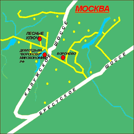Расположение поселка Лесные Ключи на карте